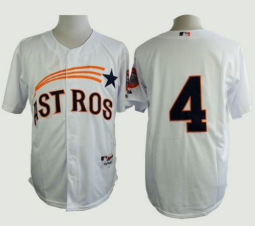 Astros #4 George Springer White 1965 Turn Back The Clock Stitched MLB Jersey - Click Image to Close